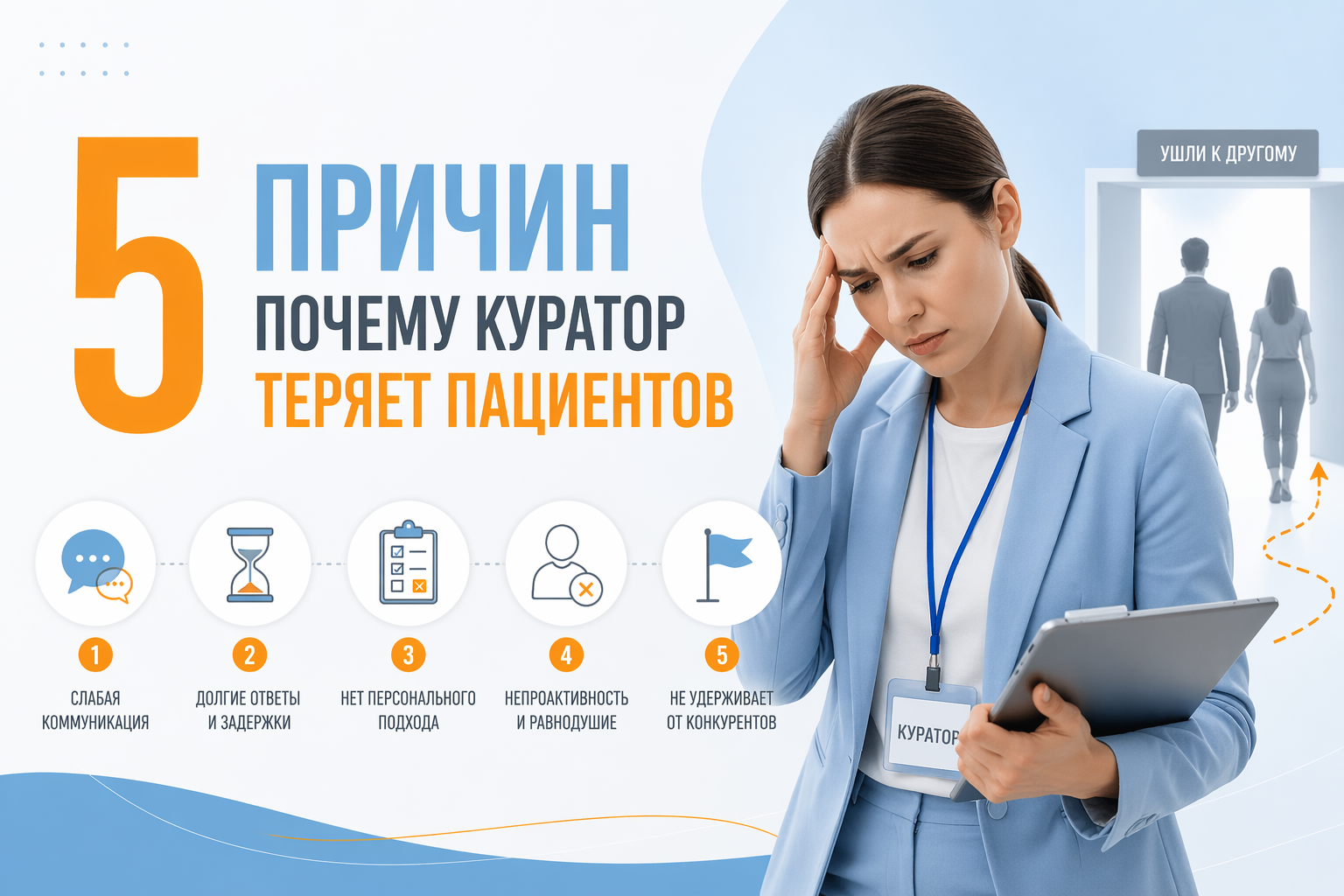 Как куратор теряет пациентов в стоматологии — 8 системных ошибок